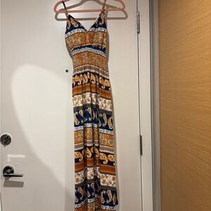 INC International Concepts Multicolor Strappy Maxi Dress